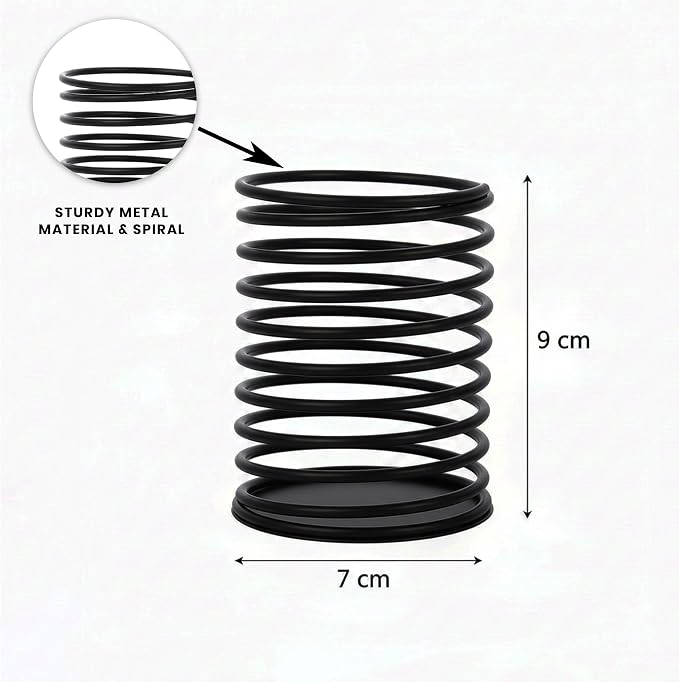 Wire Pencil Holder for Desk | Spring Shaped Pen Cup Holder & Pencil Cup Organizerfor Desk | Multipurpose Cute Pen Holders & Countertop Toothbrush Holders | Unique Stationary Organizer for Desks