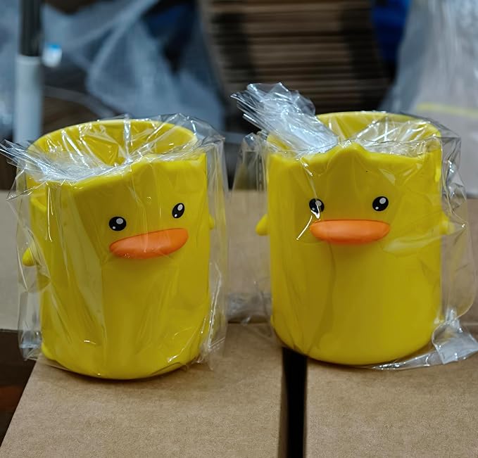Adorable Cartoons Pencil Holders - Multifunctional Desktop Organizers (2 Pcs Duck)
