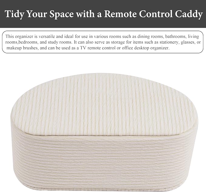 Remote Control Holder, PU Leather Remote Caddy Desktop Organizer with 5 Spacious Compartments for TV Remotes/Media Controllers/Office Supplies (1-Wood Yellow