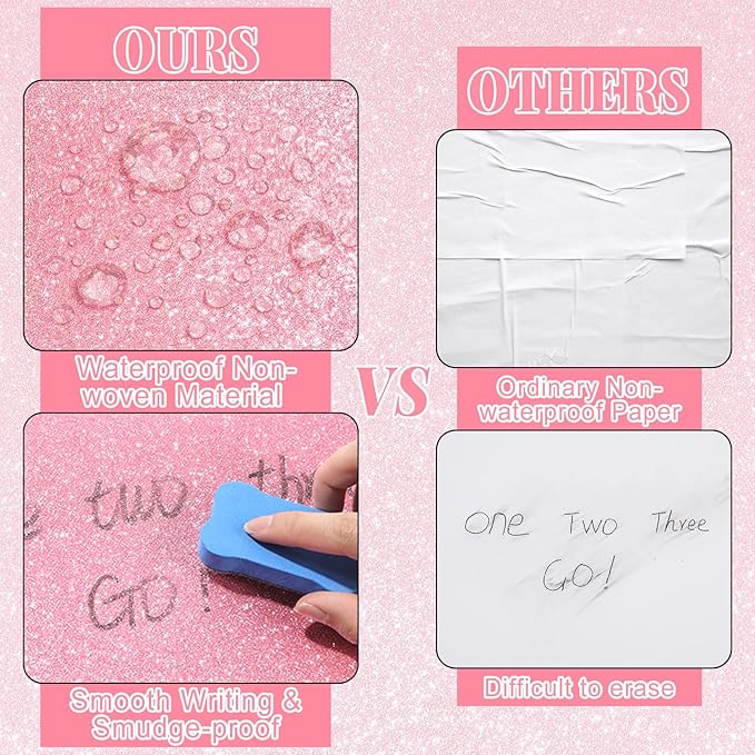 Glitter Bulletin Board Roll Pink Bulletin Board Paper Sparkle Pink Wrapping DIY Art Crafts Fade Resistant Wrinkle Resistant Poster for Classroom Office Home Backdrop Decoration 15.7" x 40 Ft
