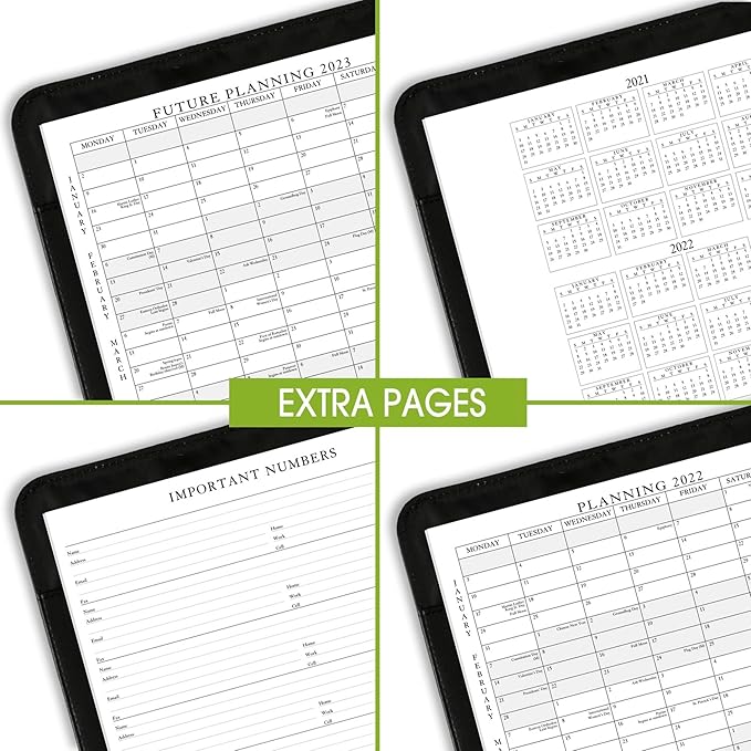 AT-A-GLANCE 2022 Monthly Padfolio by AT-A-GLANCE, 9" x 11", Large, Executive, Black (7029005)