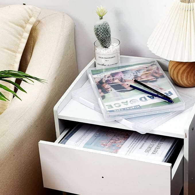 4 Pcs Magazine Protectors for Collectors A4 File Paper Storage Box Magazine Covers Plastic Protector Clear Portable Project Case Holder Folder Document Organizer for Office Supplies, 12. 1 x 9. 1 Inch
