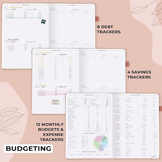 GoGirl Planner PRO Schedule - Undated Planner with Hourly Time Slots, Monthly, Weekly & Daily Organizer, Appointment Book for time Management, 7"x10" Hardcover, Lasts 1 Year - Dusty Pink