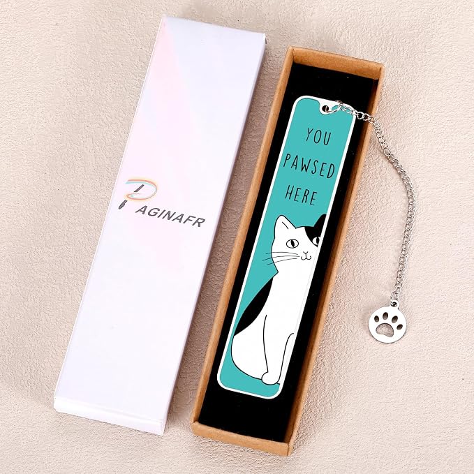 Cat Gifts for Women, Cute Cat Bookmarks for Bookish Girls, Father's Day Cats Dad Gift, Birthday Graduation Gift for Cats Mom, Cats Themed Gift for Woman Men Boys, Reading Accessories for Book Lovers