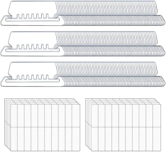 JIKIOU 210pcs Hanging File Folder Tabs and 210pcs Blank 2inch Inserts per Pack for Quick Identification of Hanging Files, Easy to Read, Clear