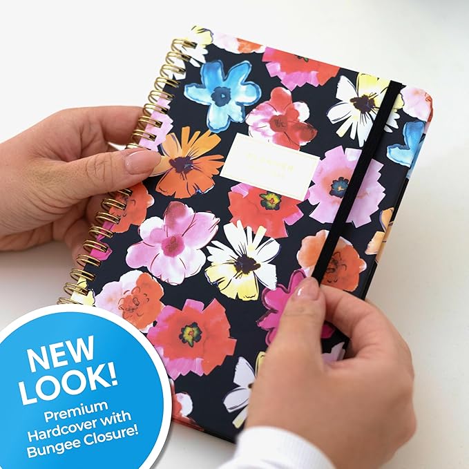 Blue Sky 2025-2026 Weekly and Monthly Academic Year Planner Calendar, July 2025 - June 2026, 5" x 8", Hard Cover, Wirebound, Storage Pocket, Laminated Tabs, Stickers, Pop Garden
