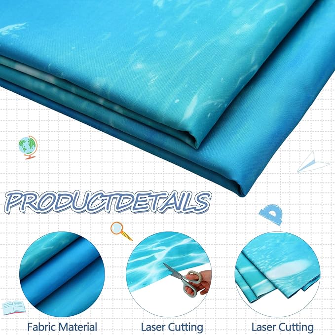 Mindsoft Bulletin Board Paper 48'' x 107'' Class Boards for Classroom Bulletin Boards Everyone is Welcome Classroom Board Decor Pillows Curtains Crafts (Underwater,1 Pc)