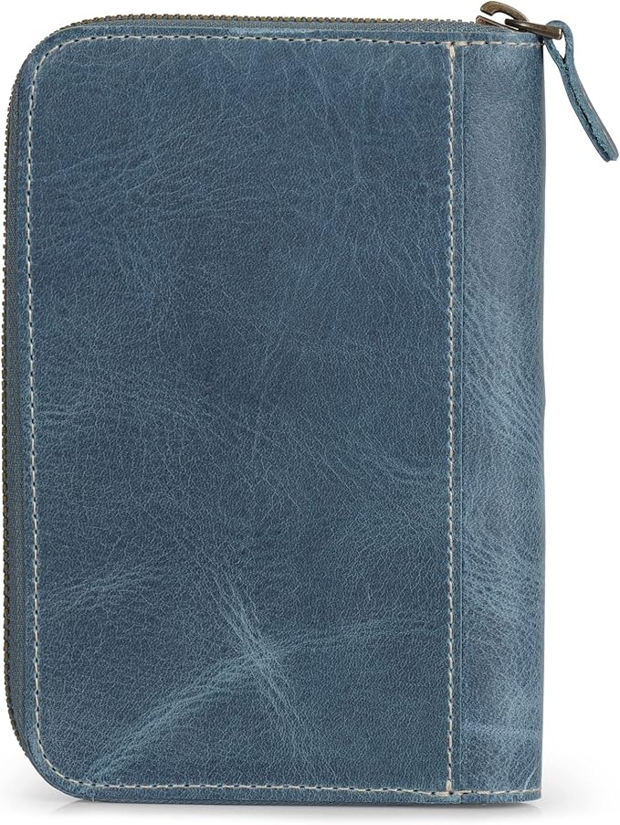 Londo Genuine Leather Padfolio – Portfolio Folder with Pencil Holder, Notepad & Zipper Closure for Business, Office & Travel