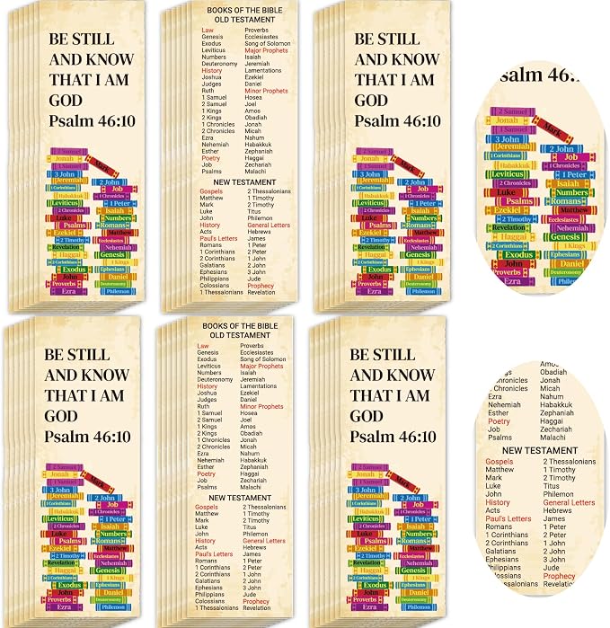 Bible Bookmarks Religious Valentines Christian Books of Bible Bible Verse Prayer Scripture Reading Jesus Loves You Bookmarks Gospel Tracts for Sunday School Office (Books of The Bible, 120)