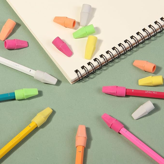 Mr. Pen- Pencil Erasers Toppers, 120 Pack, Colorful, Latex Free, No Smudge, Mr Pen Erasers for Pencils
