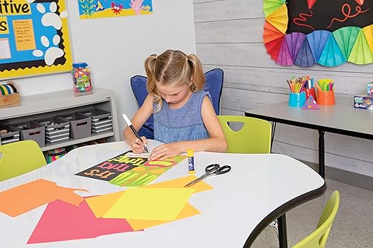 UCreate Neon Poster Board, 5 Assorted Colors, Neon, 11" x 14", 5 Sheets (Pack of 2)