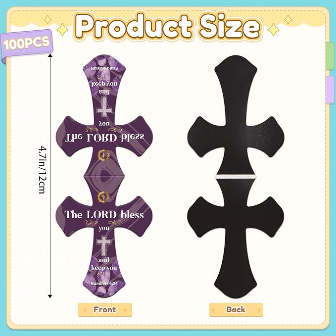 100Pack Magnetic Bookmarks Christian Bookmarks Bulk Cross Bible Bookmark for Reading Women Men Kids Teacher Book Lovers Gifts, Religious Magnet Bookmark Clips Cute Personalized Book Markers (Vintage)