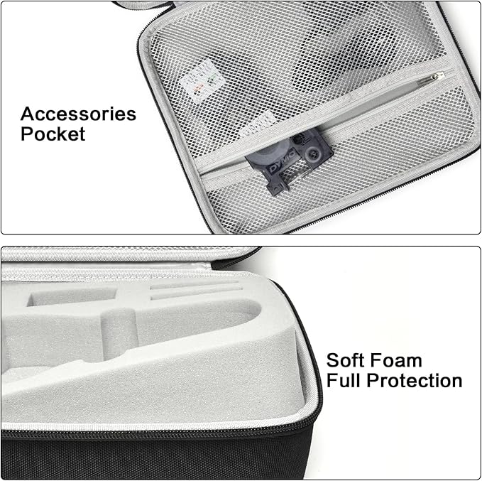 PAIYULE Case Compatible with DYMO Label Maker LabelManager 160/280 Portable Label Maker, Tag Printer Storage Organizer for AC Adapter, Tape Cartirdges and More Accessories(Box Only) Gray