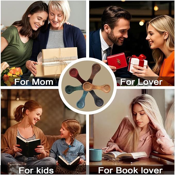 Magnetic Leather Bookmark with 26 Initial for Reading Women,Personalized Magnet Book Marks Gifts for Men,Book Lovers (Green, N)