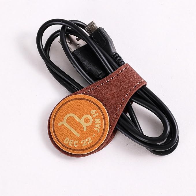 3 PCS Leather Magnetic Bookmark Clips, Zodiac PU Leather Bookmarks for Book Lovers, Full Set of Book Clip Accessories, Earth Sign