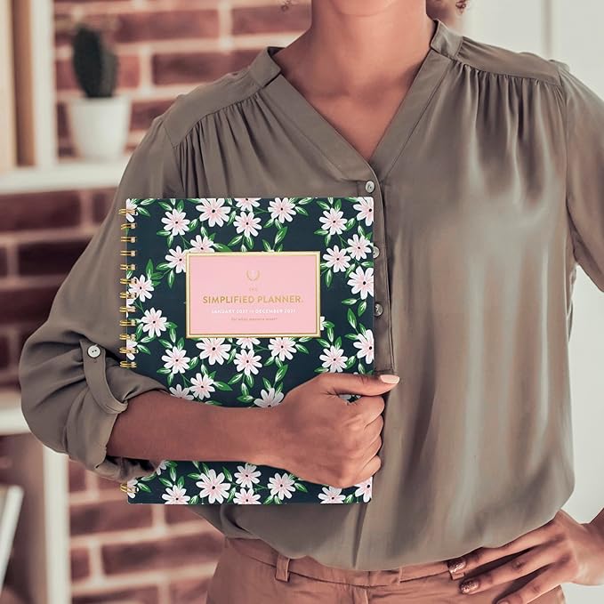 AT-A-GLANCE 2027 Planner, Simplified by Emily Ley, Weekly & Monthly, 8.5" x 11", Berry Floral (EL59-905-27)
