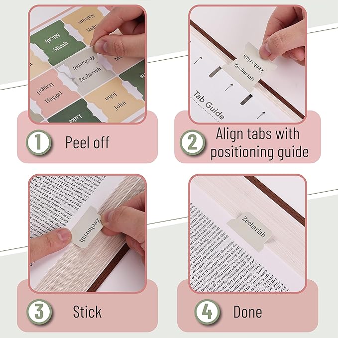 Mr. Pen- Bible Tabs, 75 Tabs, Colorful, Laminated Bible Tabs for Women and Men, Bible Tabs for Study Bible, Bible Index Tabs, Bible Book Tabs, Bible Labels Tabs, Mr Pen Bible Tabs