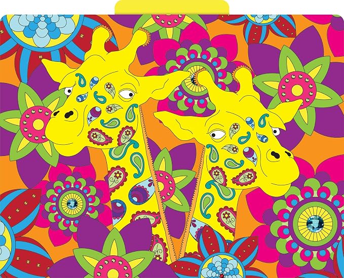 Barker Creek Bohemian Animals File Folders Now on Durable 14pt Stock, 12/PK, Letter Size, 1/3 Cut Tabs, Reversible, Home, School and Office Supplies (2012)