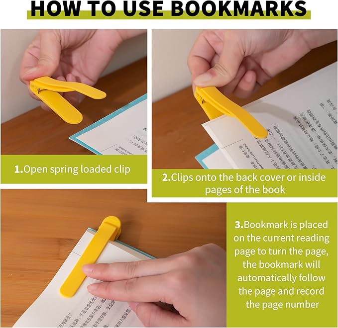 Book Marks for Reading Women, Kaluofan 6PCS Colorful Book Accessories, Bookmark Clip, Bookmarks for Women, Gifts for Mothers Teachers Book Lovers on Mother's Day, Birthday, Thanksgiving and Christmas