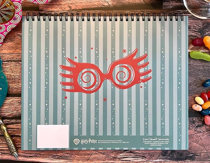 Conquest Journals Harry Potter The Quibbler Undated Weekly Spiral Planning Pad, 8'' x 10'', 52 Page, To-Dos, Priorities, Habit Tracker & Notes, Durable Bookboard-Wrapped Backboard, Officially Licensed