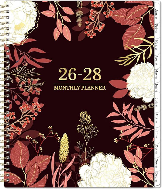 2026-2028 Monthly Planner - 2 Year Monthly Planner/Calendar 2026-2028, July 2026 - June 2028, 11" x 9", 24 Monthly Planner with Tabs, Back Pocket, Holidays, Twin-Wire Binding, Note Pages