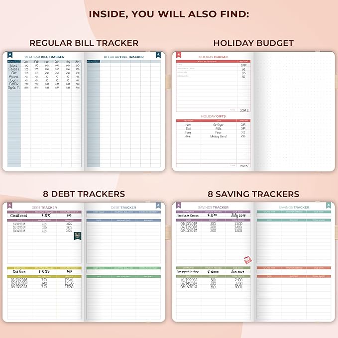 Clever Fox Budget Book 2.0 – Simple Budgeting Planner for Beginners – Financial Notebook with Money Spending, Debt & Bill Tracker (Rose Gold)