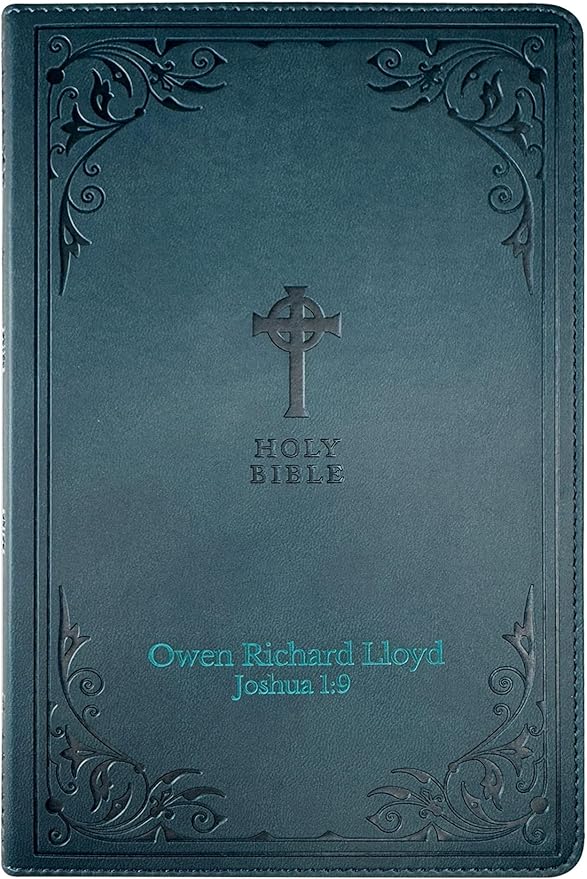 Personalized NRSV Catholic Bible Faux Leather Medium Print Size Gift Edition | Custom with Name, Date or Text | Gift for Catholic and Religious Celebrations | Teal