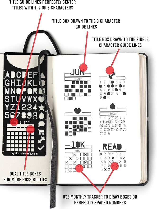 Journal Bookmark: Stainless Steel Journal Bookmark Stencil