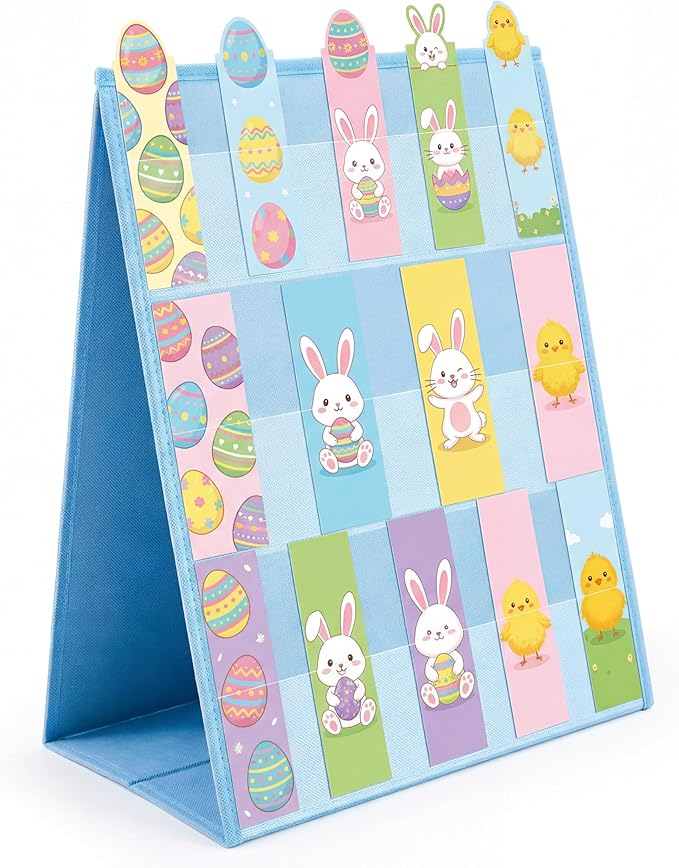 Faccito Bookmark Display Stand, Double Sided Portable Holder for Bookmarks, Blue Desktop Display Rack for Craft Fairs, Spring Markets, Vendor Booths