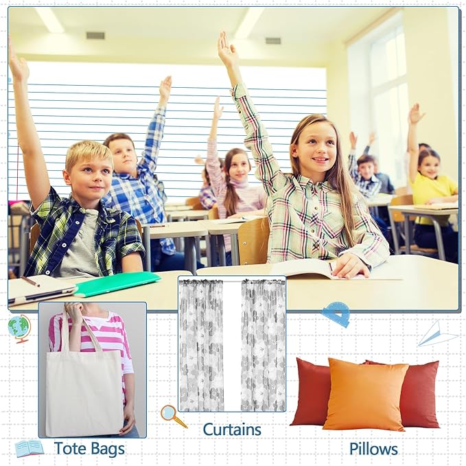 Mindsoft Bulletin Board Paper 48'' x 107'' Class Boards for Classroom Bulletin Boards Everyone is Welcome Classroom Board Decor Pillows Curtains Crafts(Lined,1 Pc)
