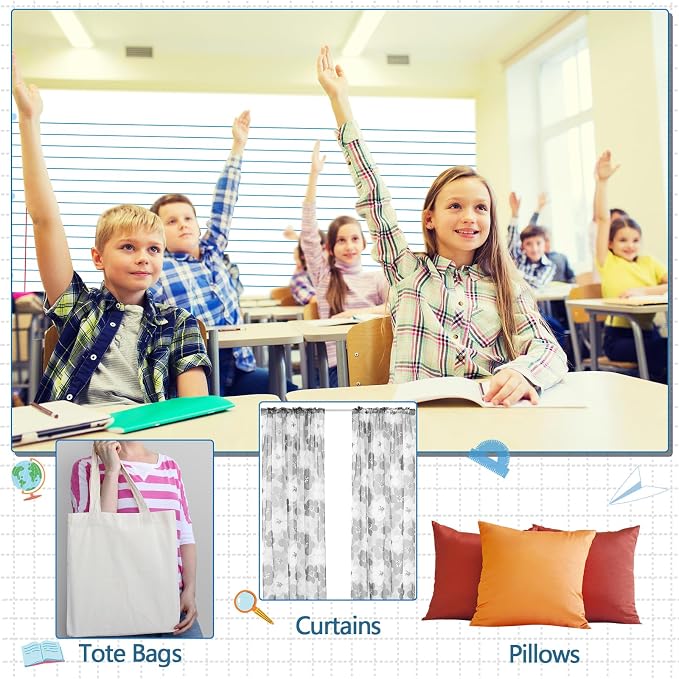Mindsoft Bulletin Board Paper 48'' x 107'' Class Boards for Classroom Bulletin Boards Everyone is Welcome Classroom Board Decor Pillows Curtains Crafts(Lined,2 Pcs)