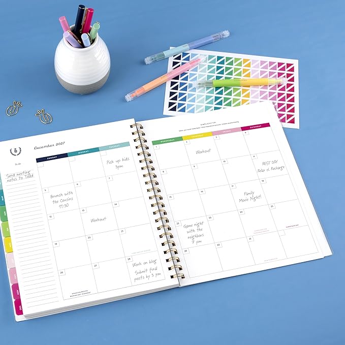 AT-A-GLANCE 2027 Planner, Simplified by Emily Ley, Weekly & Monthly, 8.5" x 11", Customizable, Camp Gingham (EL58-901-27)