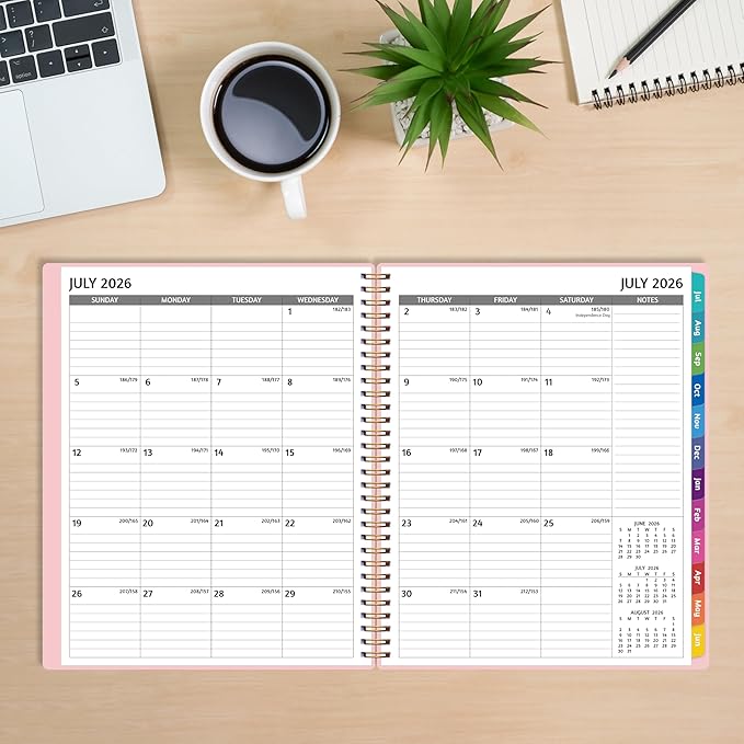 Appointment Book 2026-2027 - Appointment Planner with Weekly ＆ Monthly Spread, Jul 2026 - Jun 2027, 8.5’’ x 10.5’’, Large, 15 Minute Increments, 2026-2027 Daily Planner with Pockets, Tabs, thick paper