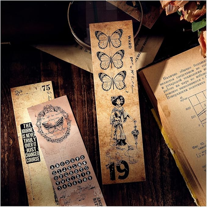 Vintage Retro Style Bookmarks, 30PCS (Space and Time Impression Museum)