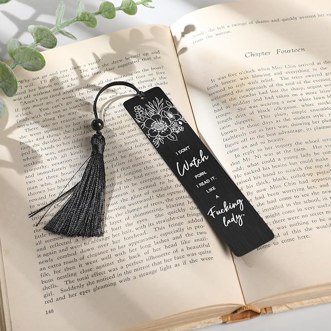 Funny Bookmark Book Lovers Gift - Dark Romance Bookmark Stainless Steel Bookmarks Birthday Gifts Women Nerd Bookish Gift Bookworm Coworker Friends Book Club Dark Romance Novel Lovers