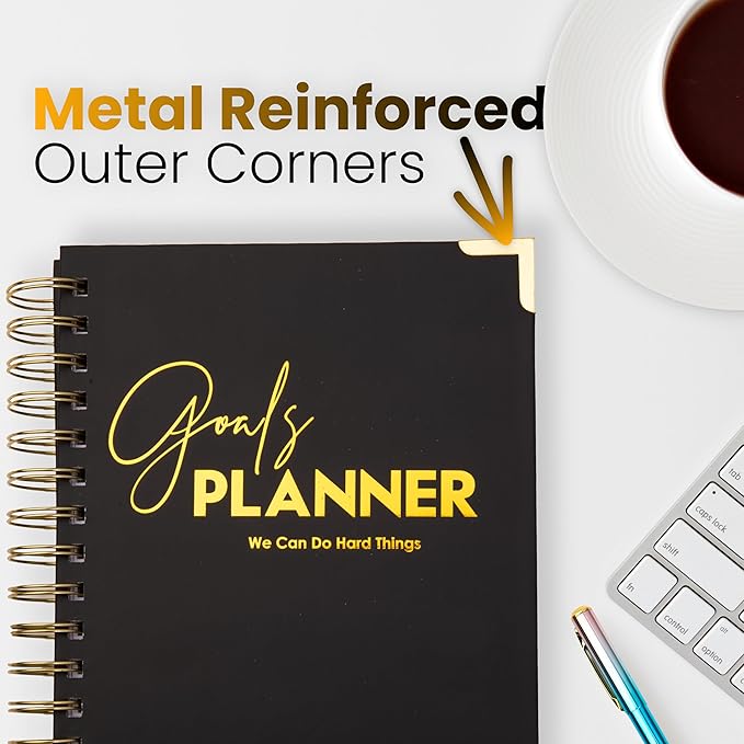 Daily Planner Undated - Aesthetic Undated Planner Notebook with To-Do List- Project Management Planner for Easy Organization and Task Boosting Productivity- 208-pages-A5 goal planner with pen