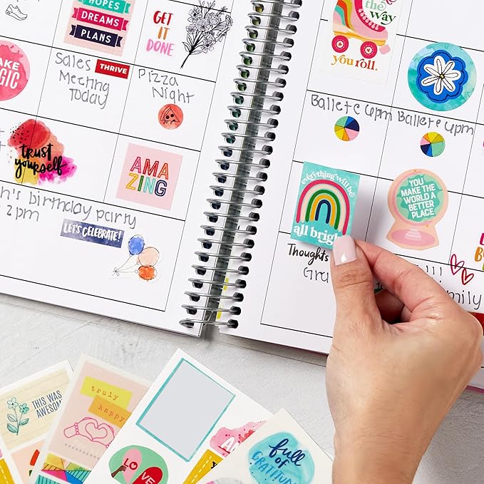 Avery + Amy Tangerine Designer Collection Planner Stickers, 20 Sticker Sheets, 744 Total, Weekly, Monthly and Daily Accessories for Journals and Calendars (6782)