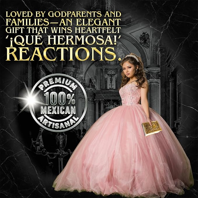 Quinceanera Biblia catolica en español Metalic Cover for XV años - Spanish Bible Large Print - Biblia en español letra Grande Quinceanera Decorations Quinceanera gifts - Quinceanera bible catholic