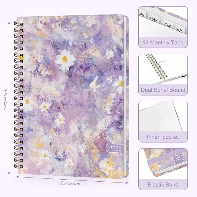 2026 Planner, Weekly and Monthly Calendar Planner Agenda, Jan 2026 - Dec 2026, Planning Academic Book, Office Desk Accessories and School Supplies - A5 (6.3'' x 8.5'')
