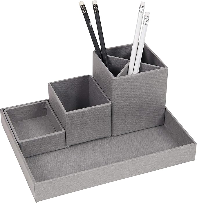 Bigso Box of Sweden 797454101 Office Organiser Fibre Board Grey 23.5 x 18 x 11 cm