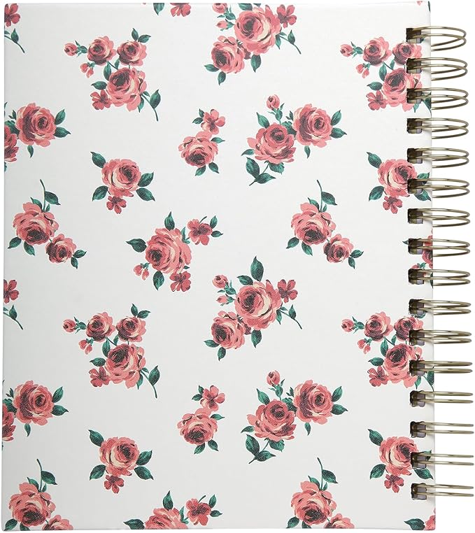 WORLD TRAVELER 2026 Planner Weekly and Monthly - 7'' x 8.75'' Hard Cover January December Spiral Daily Planner 2026 To Do List, Size 7X8.75, Red Roses