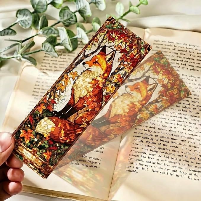 Cute Animals Bookmark Gifts - 10 Pcs Fantasy Cats Stained Glass Bookmarks for Women Book Lovers Pretty Cool Page Marks Bookish Birthday Graduation Gift School Office Reading Accessories