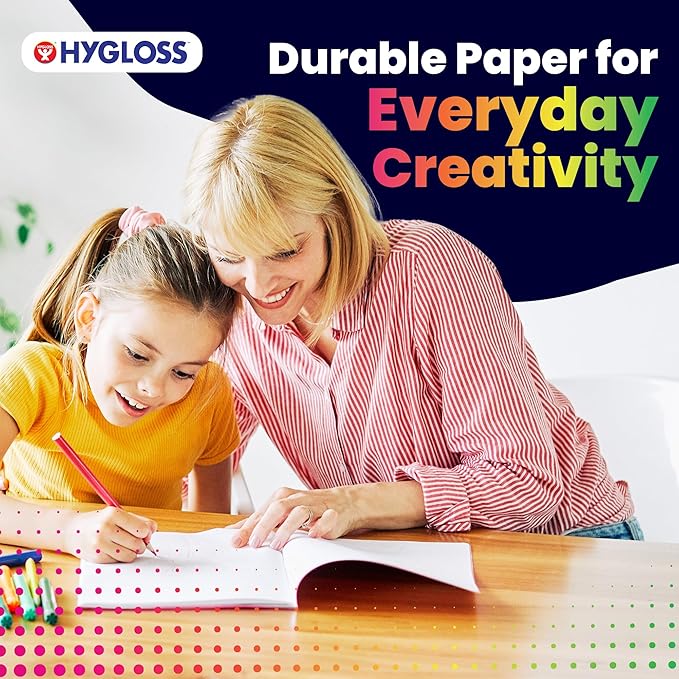 Hygloss Half Blank Books for Kids to Write Stories and Illustrate – Bulk 48 Pack – 5.5" x 8.5" A5 – Small Primary Journal for Grades K-2, Preschool/Kindergarten Notebook with Picture Space – 24 Pages