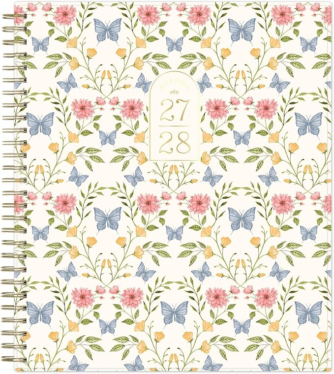 Blue Sky 24-Month 2027 Monthly Large Print Planner Calendar, January 2027 - December 2028, 8" x 10", Flexible Cover, Laminated Tabs, Durable Twin Wire Binding, Moyer