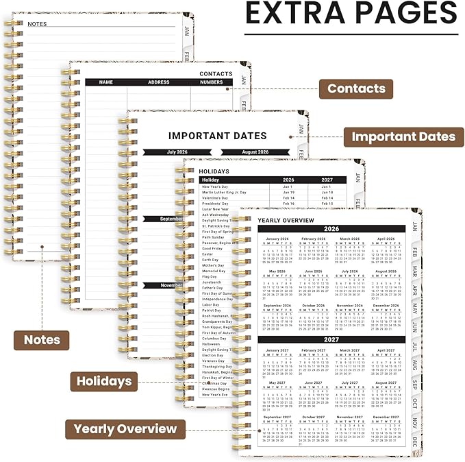 2026 Planner, Weekly and Monthly Planner for Women, Jan 2026 - Dec 2026 Pretty 2026 Calendar Planner with Monthly Tabs, Inner Pocket, Spiral Binding, Perfect for Office Home School - 8.5" x 11", Magical Forest