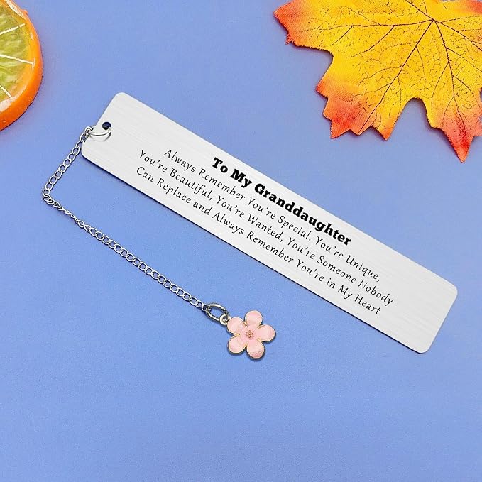 Granddaughter Gifts Bookmark for Book Lovers to My Granddaughter Gifts Granddaughter Gifts from Grandma Inspirational Bookmarks Gifts Encouragement Gifts for Granddaughter Birthday Graduation Gifts