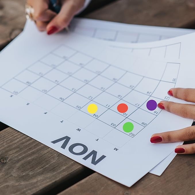 10000 PCS Small Dot Stickers 1/4" Round Color Coding Labels Circle Dot Stickers Label Sticker in 20 Colors for Office,Classroom