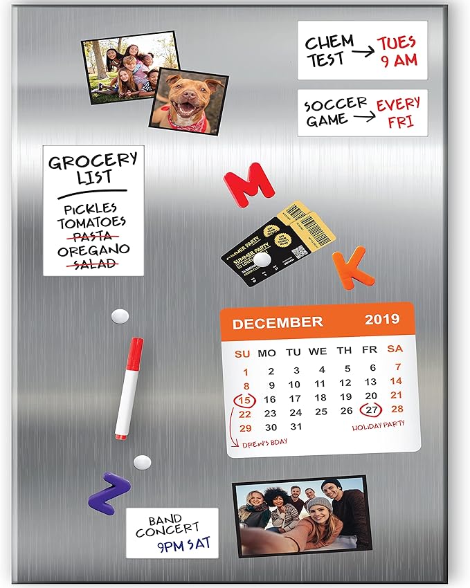 Essentially Yours Magnet and Message Board | Super Jumbo 30 x 40 x 0.7 Inch Magnet and Message Board | Mountable Steel Bulletin Board (Silver)