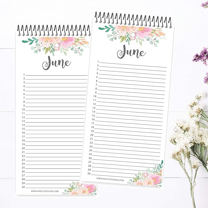 Hadley Designs Floral Perpetual Calendar for Birthdays and Anniversaries - Perpetual Birthday Calendar Wall Hanging, Birthday Calendars Book, Special Occasion Calendars, Celebration Tracker