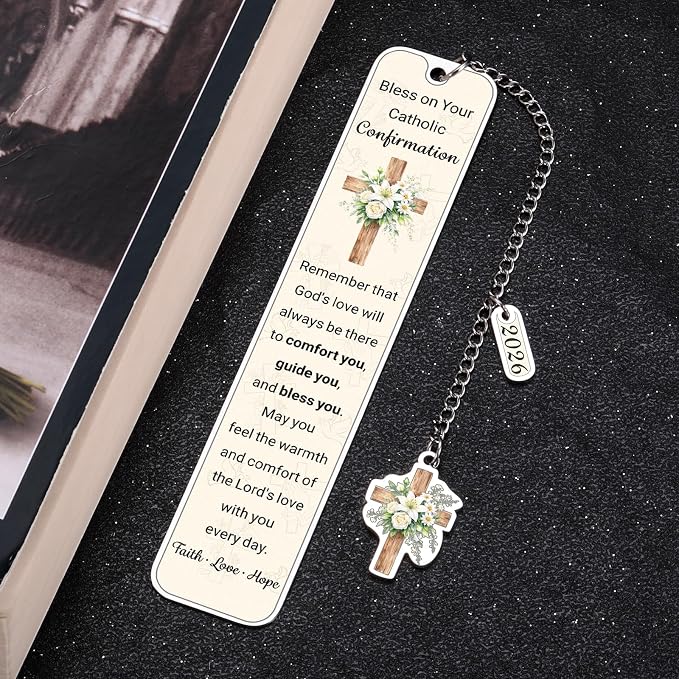 Confirmation Gifts for Teen Girls Boys - 2026 Confirmation Gifts for Teenage Boys Girls Christian Bookmark Gift for Kids Catholic Confirmations Gift Ideas Easter Basket Stuffers for Girl Boy 8-12
